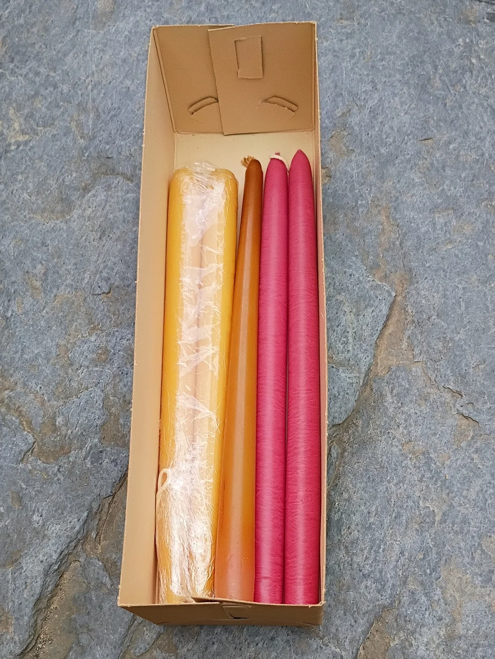Party Taper Candles - Pink and Amber Set